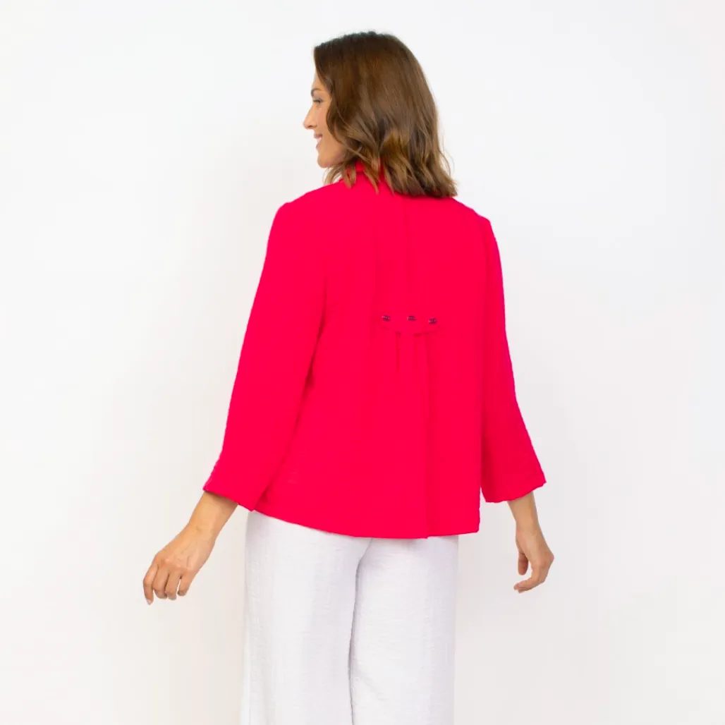 Pleat Back Rose Jacket - Travel Material (Only M Left)