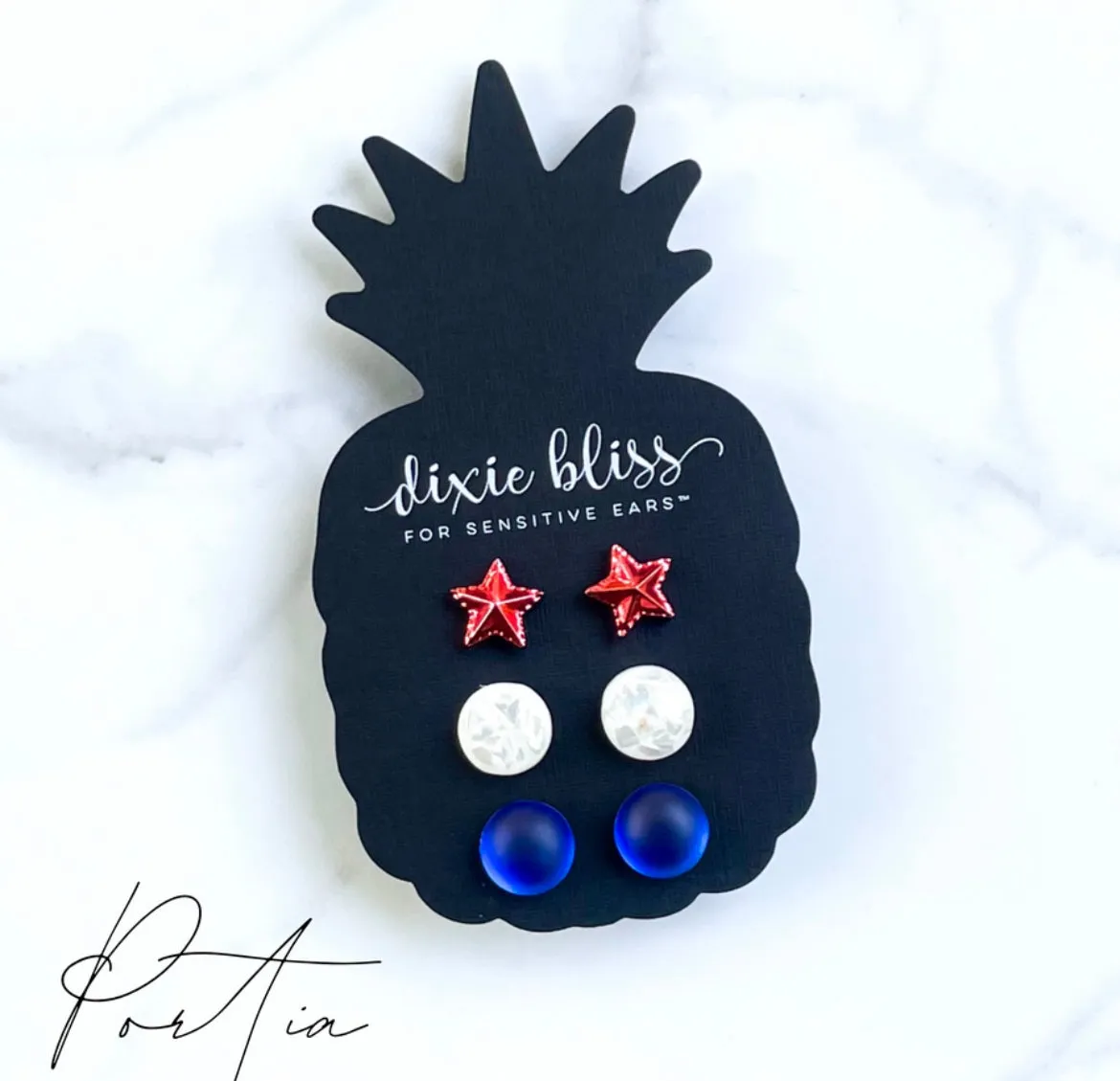 Portia - Dixie Bliss - Trio Stud Earring Set