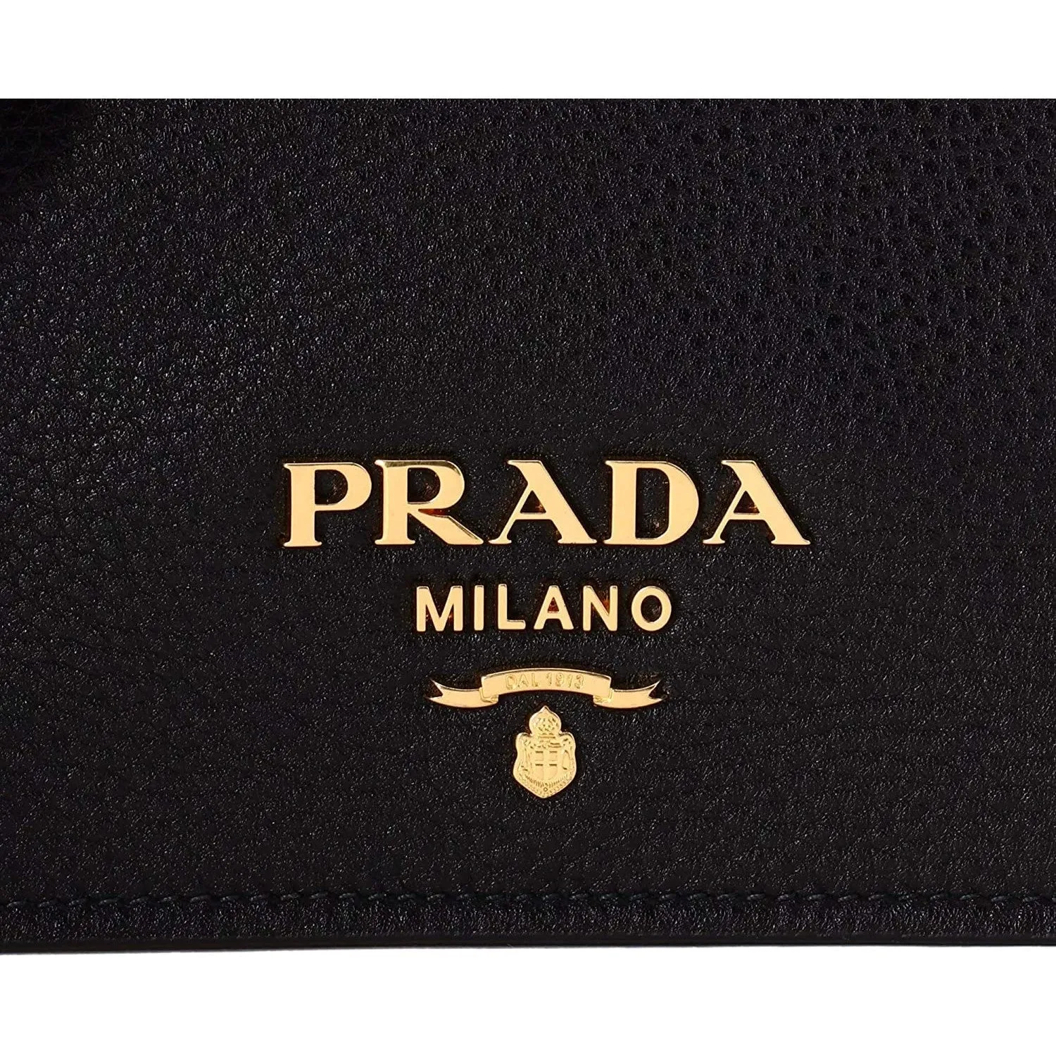 Prada Vitello Phenix Black Leather Flap Crossbody Bag