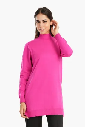 Pullover with High Neck