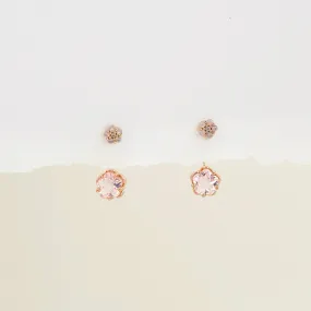 Rose Gold Camellia Earrings