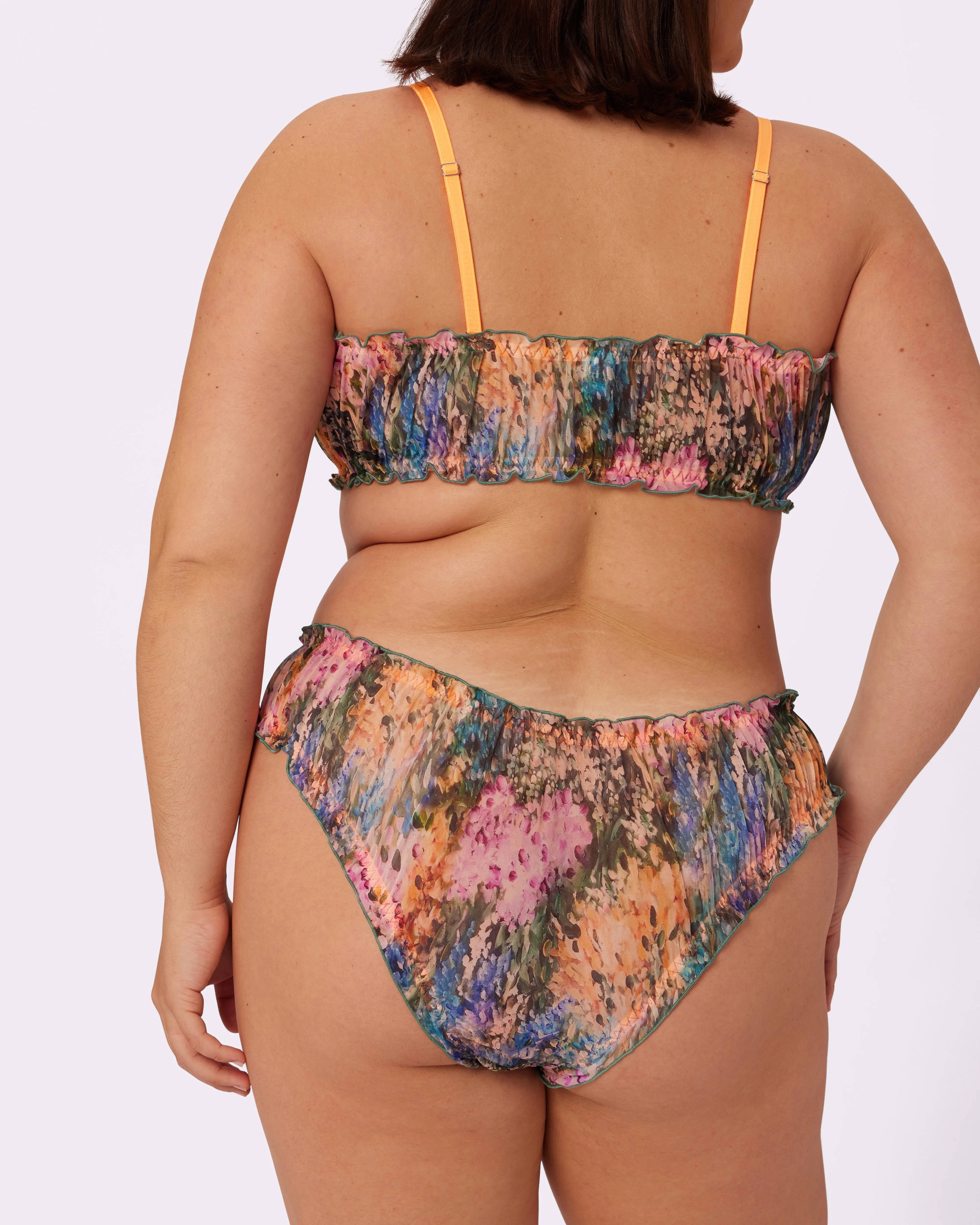 Sheer Romance Flutter Bralette | Silky Mesh | Archive (Watercolor)