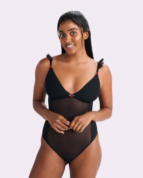 Silky Mesh Flutter Strap Bodysuit | Silky Mesh (Eightball)