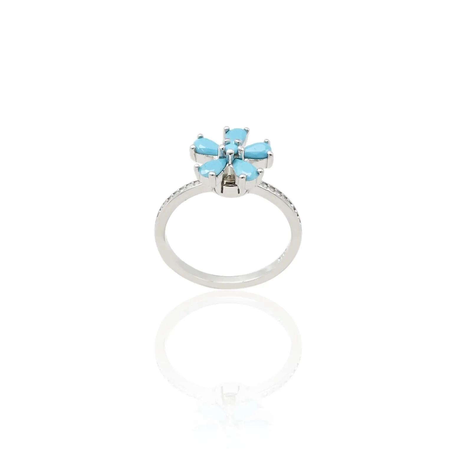 Silver "Essence of Blue Lily" Ring for Girls