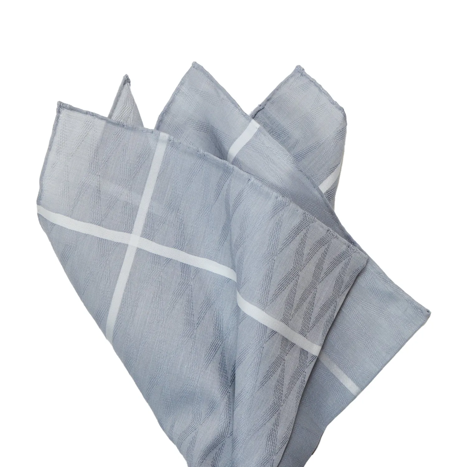 Simonnot Godard Light Grey Cotton Handkerchief