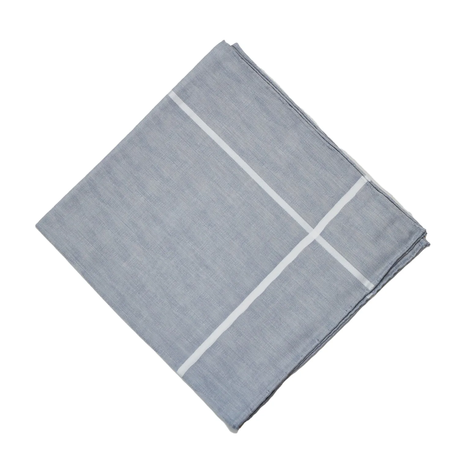 Simonnot Godard Light Grey Cotton Handkerchief