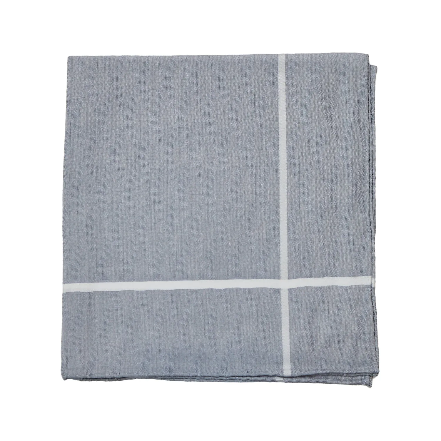 Simonnot Godard Light Grey Cotton Handkerchief