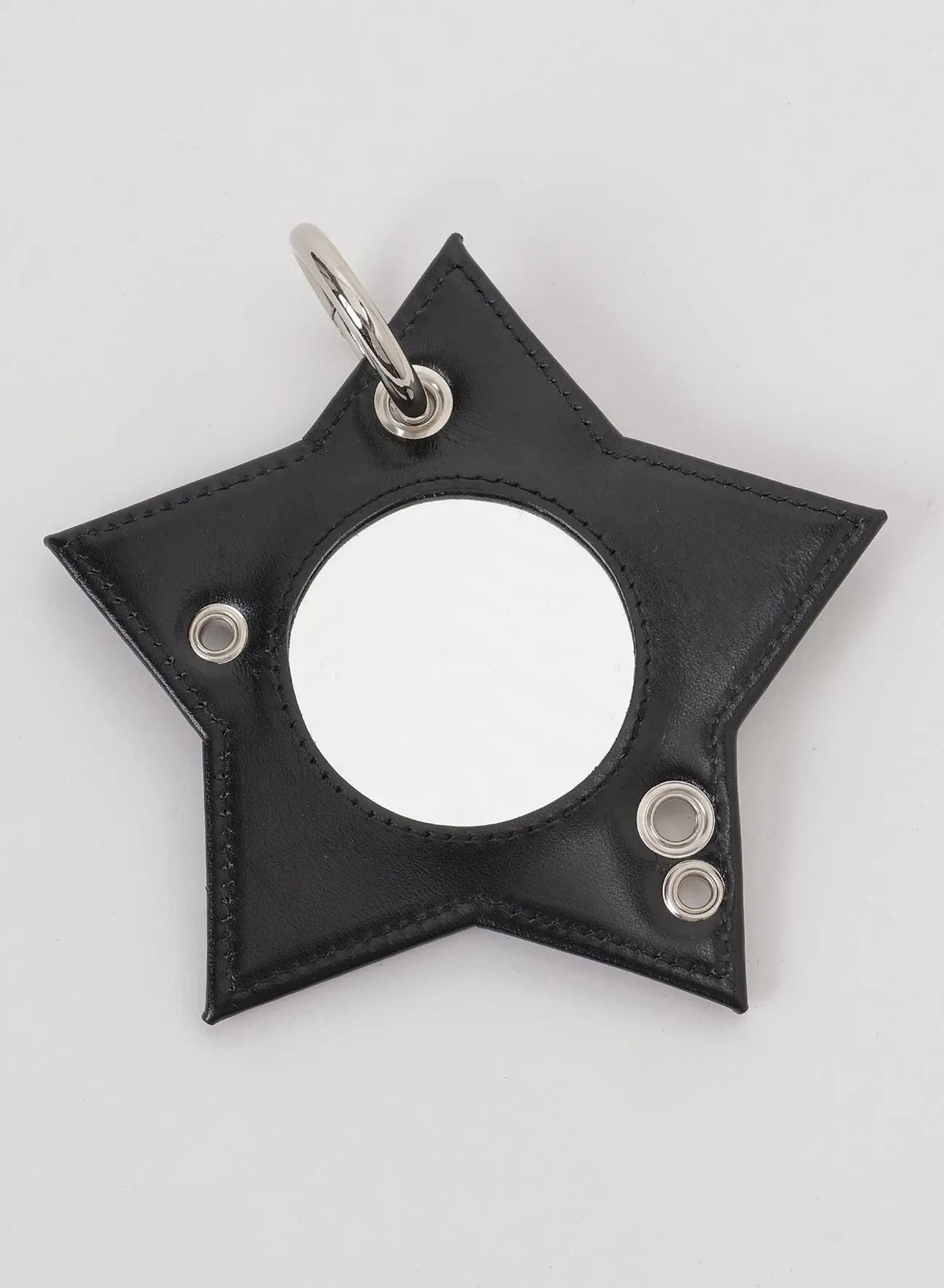 SMOOTH LEATHER EYELET STAR MIRROR