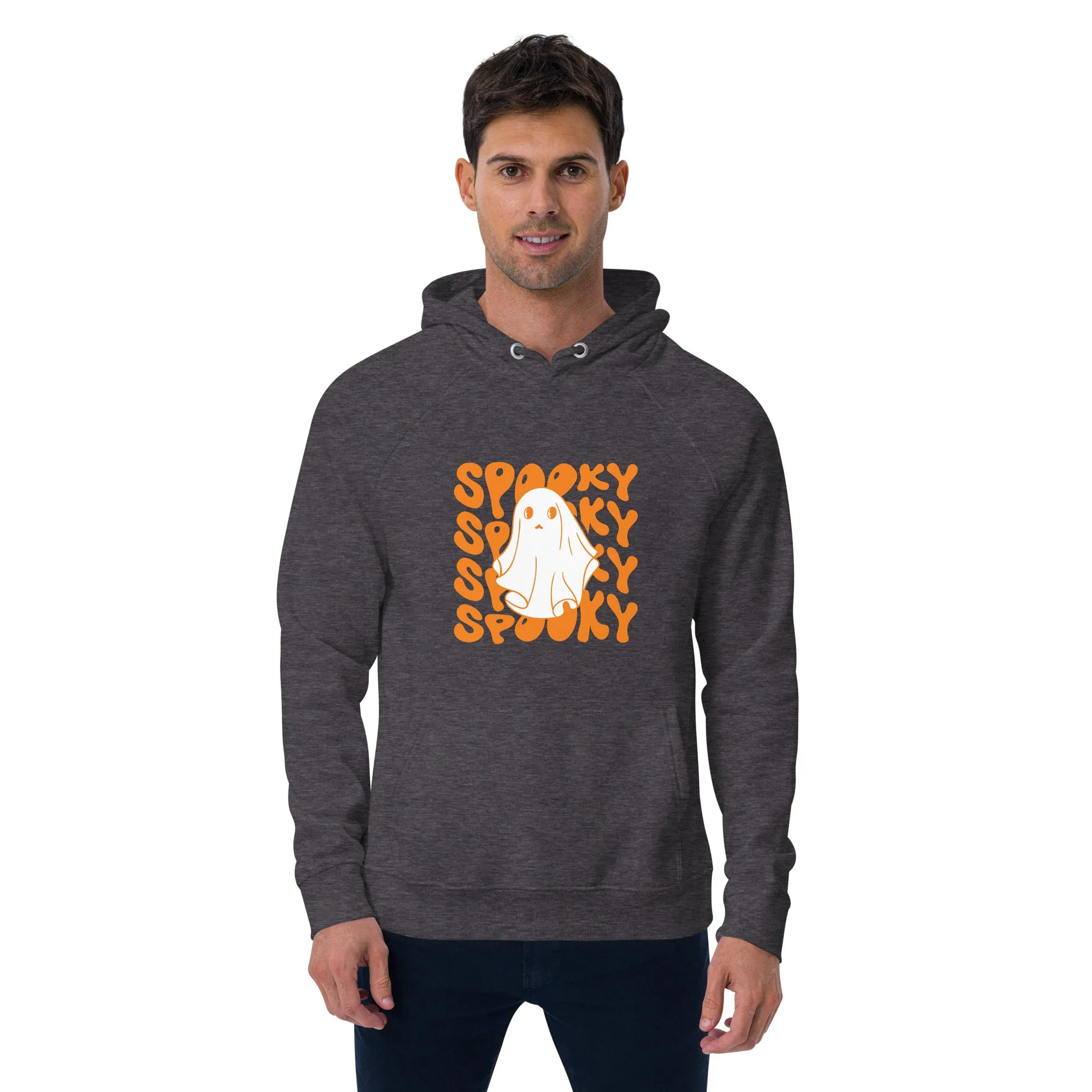 Spooky Halloween Graphic Men Eco Raglan Hoodie