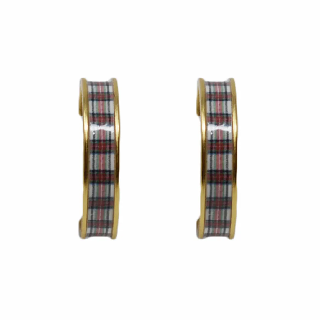 Stewart Plaid Hoop Earrings