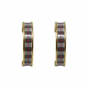 Stewart Plaid Hoop Earrings