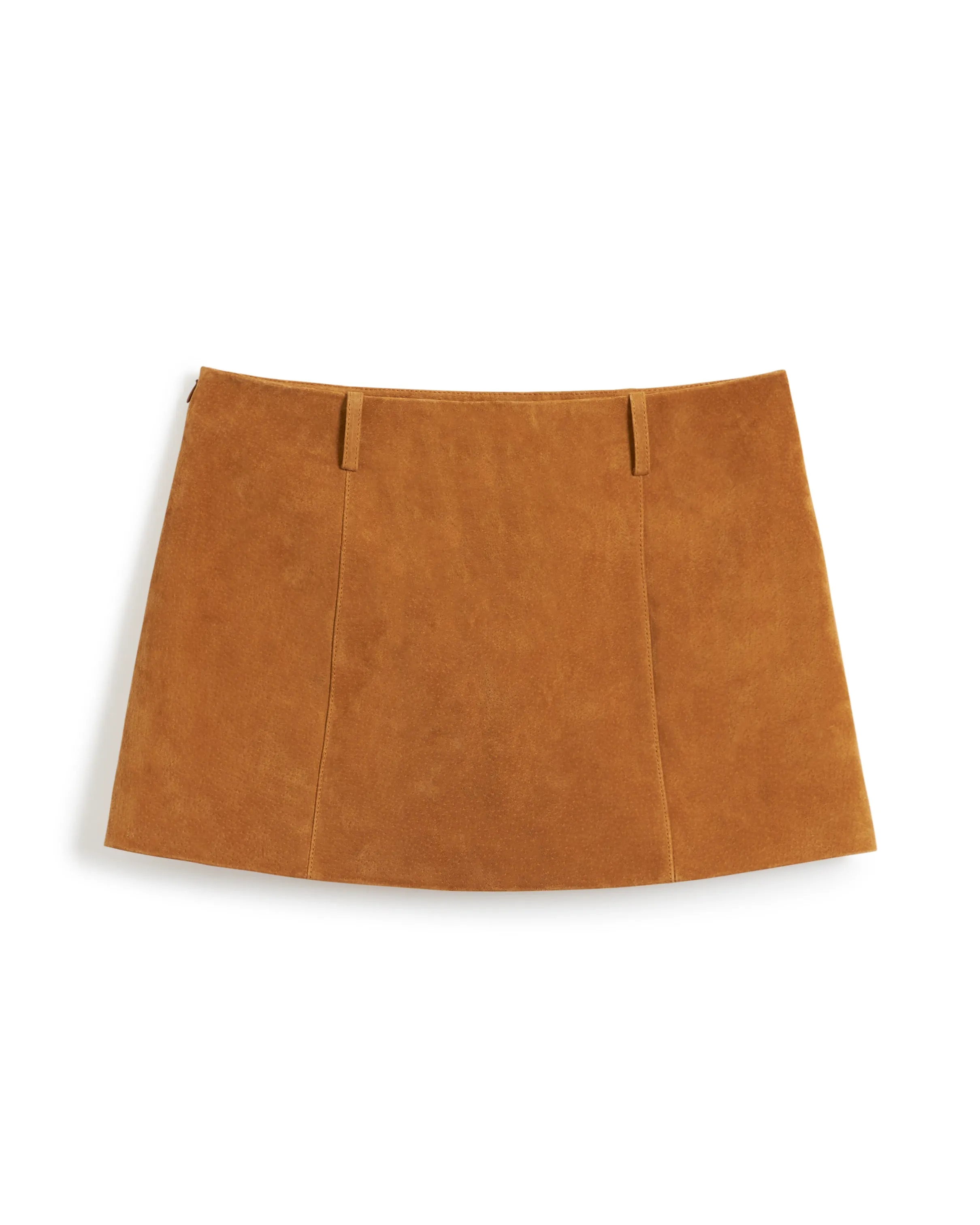 The Sicily Leather Skirt - Sable