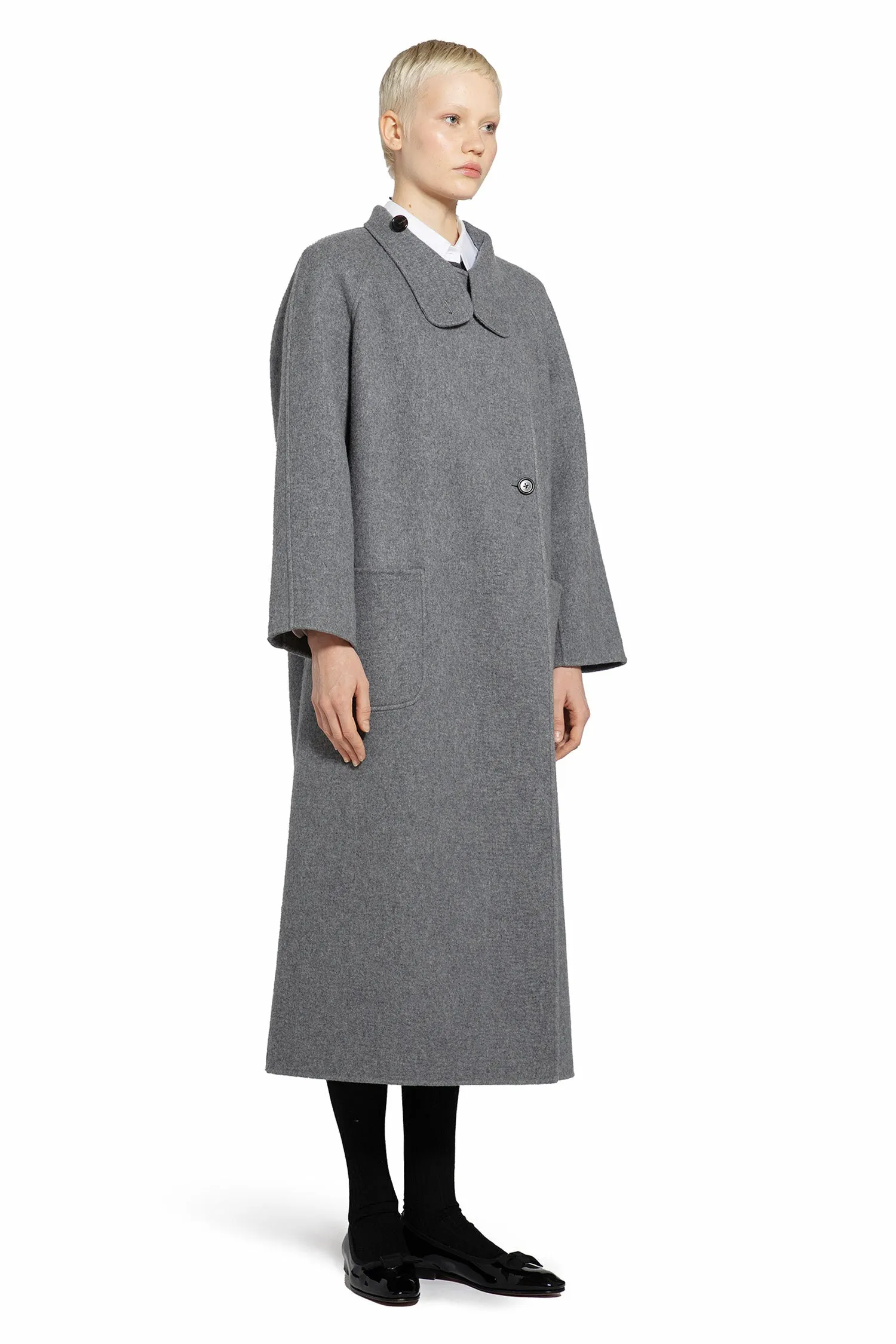 THOM BROWNE WOMAN GREY COATS