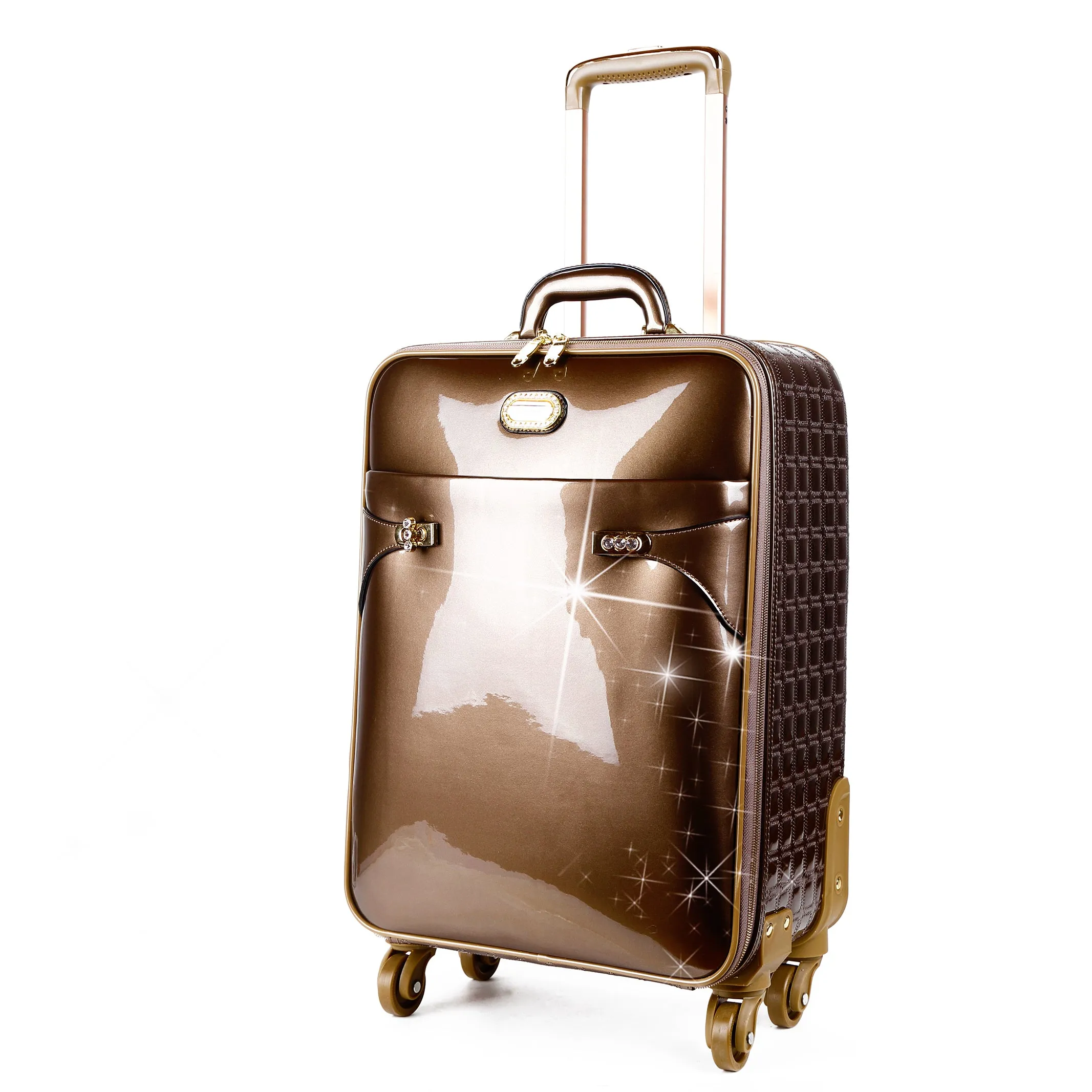 Tri-Star Durable Flexible Carry on Luggage with Spinning Wheels