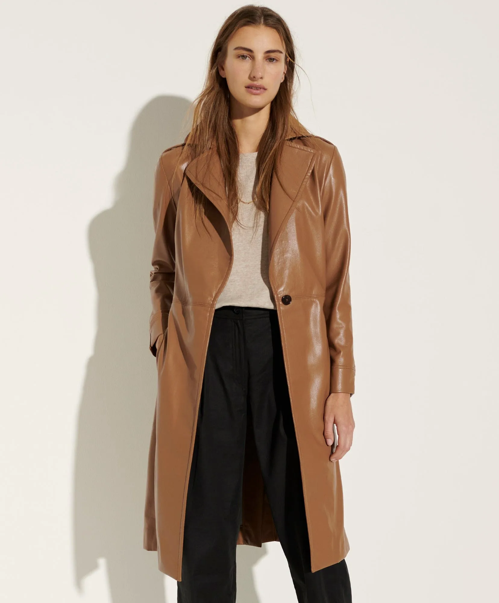 Vegan Leather Trench