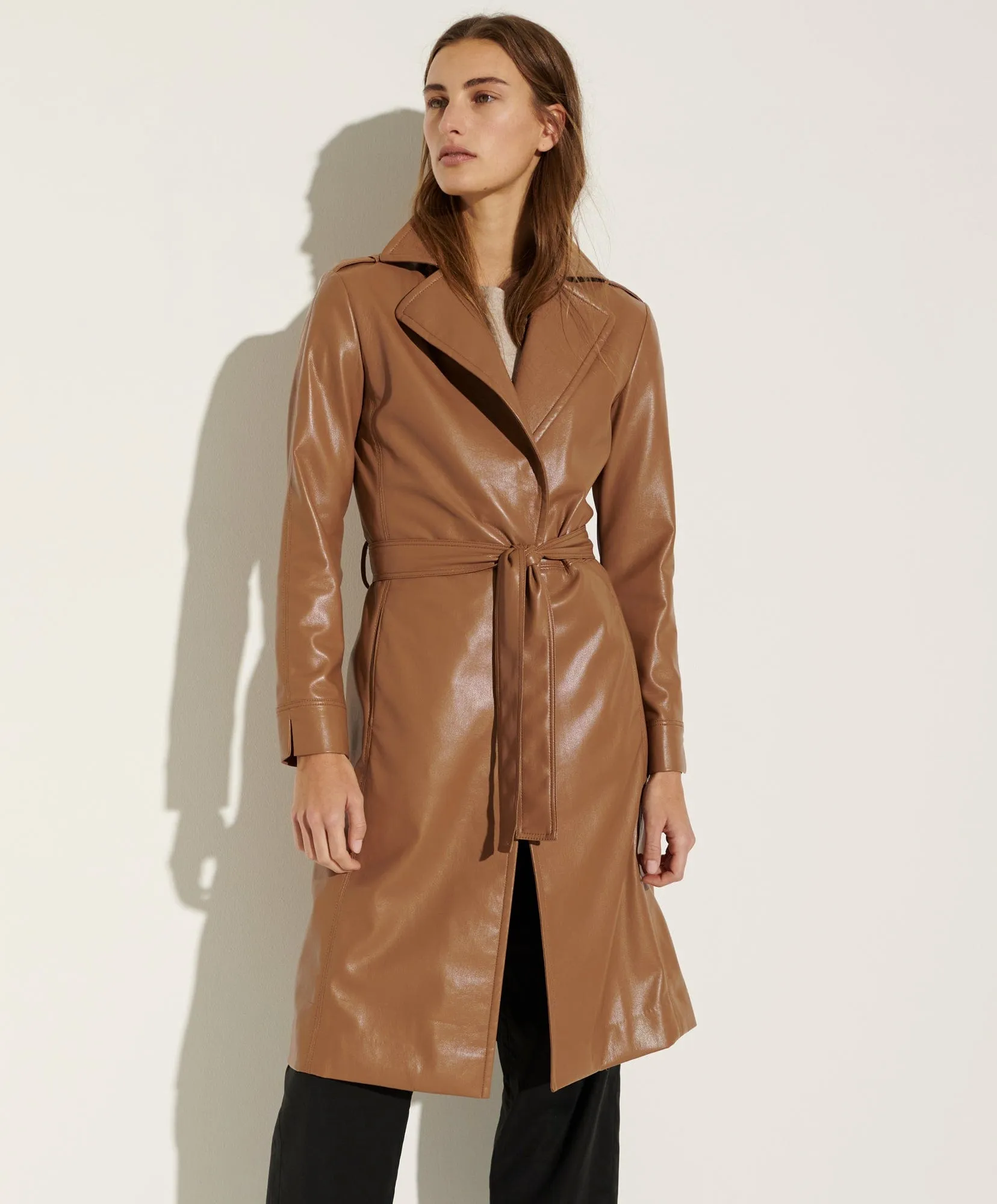 Vegan Leather Trench