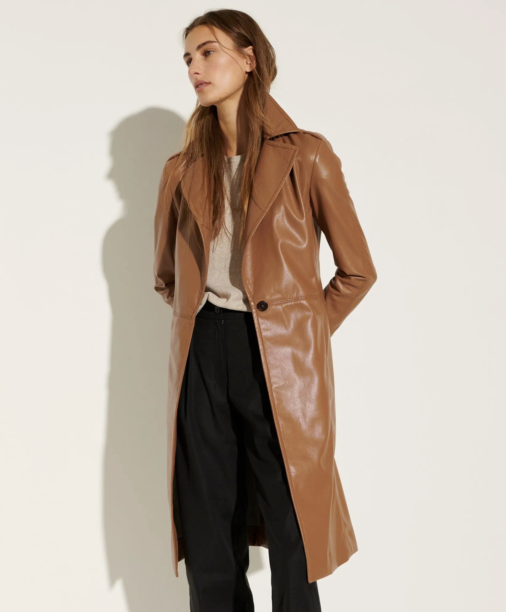 Vegan Leather Trench