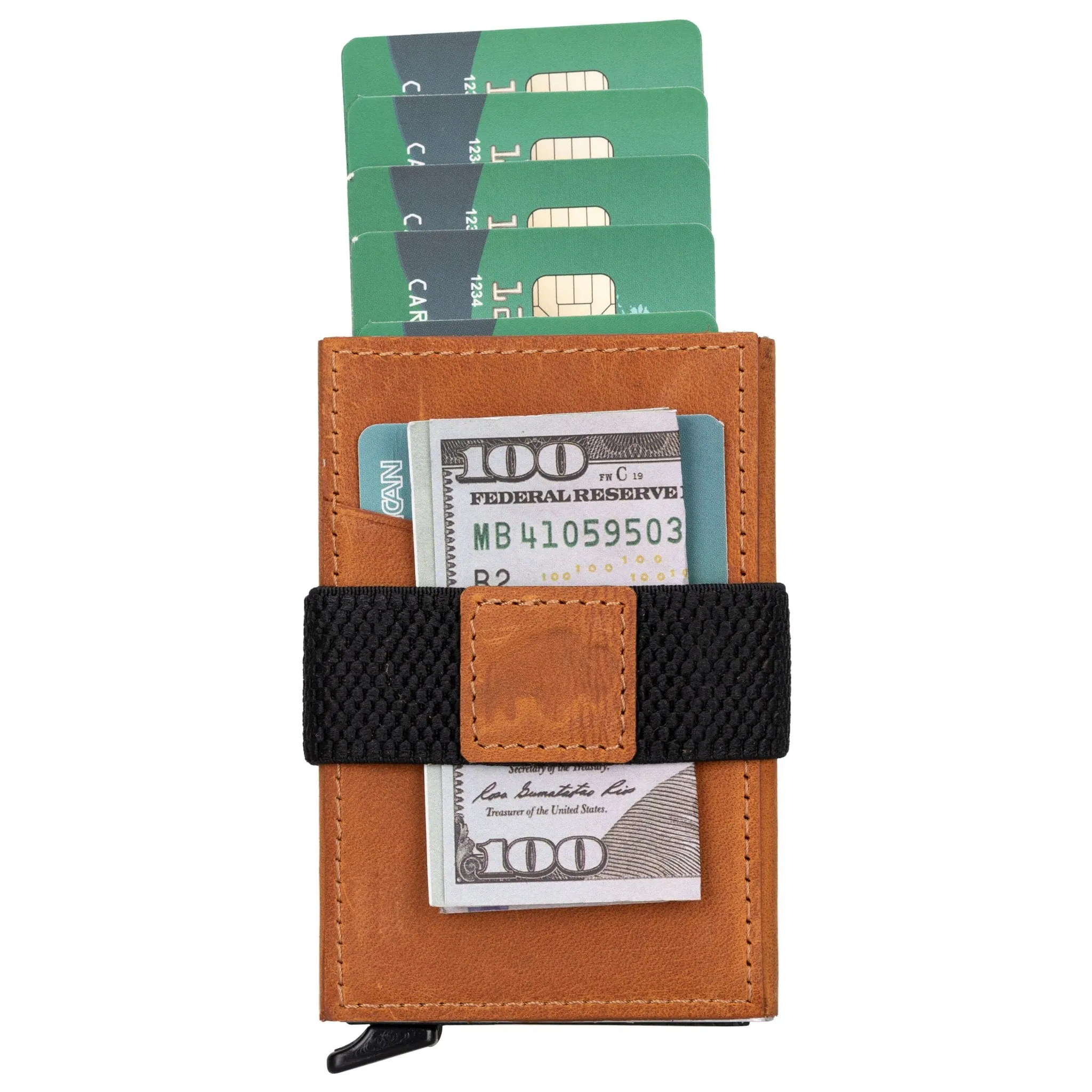 Wade Detachable Mini Wallet with RFID, Golden Brown