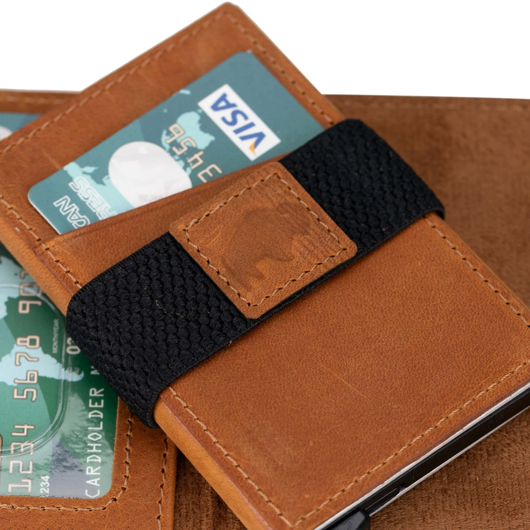 Wade Detachable Mini Wallet with RFID, Golden Brown